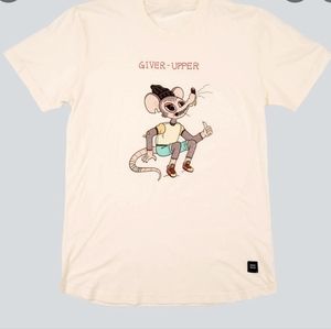 DROPDEAD 'Give Up' Radical Rat Short Sleeve Cream Tee